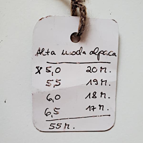 Infos zur Strickprobe AM Alpaca